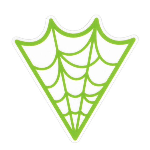 Neon Green on Clear Spiderweb Sticker