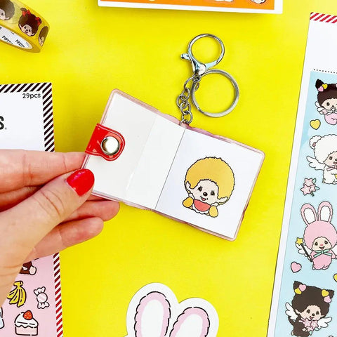 Friends Forever Monchhichi Mini Stickerbook Keychain