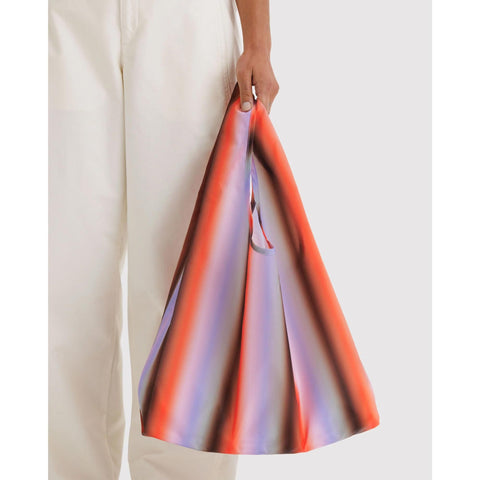 Standard Reusable Tote: Gradient Stripe Poppy + Lilac