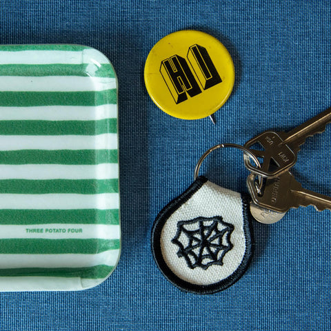 Spiderweb Patch Keychain