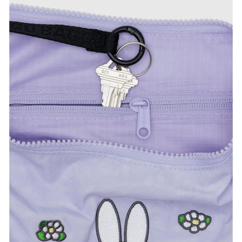 Medium Nylon Crescent Bag: Embroidered Miffy