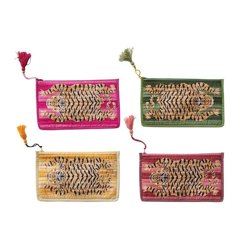 Cotton Tiger Zip Pouches