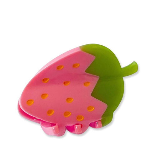 Mini Pink Strawberry Hair Claw