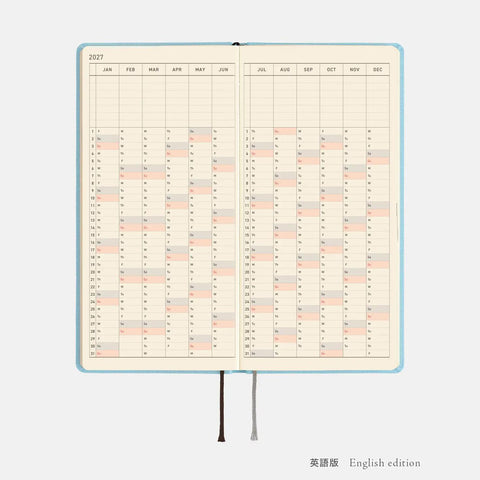 Hobonichi Techo Weeks 2027 Planner, Sea Glass