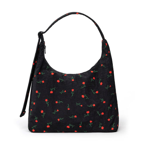 Nylon Shoulder Bag, Painted Wildflower