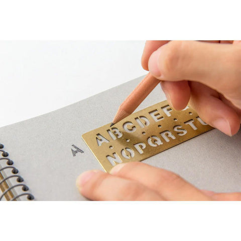 Brass Bookmark Alphabet Template