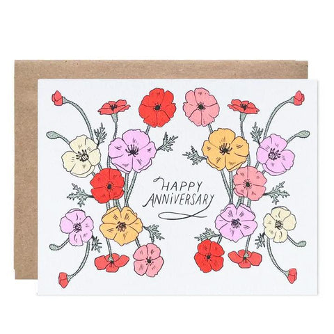 Anniversary Poppies Card