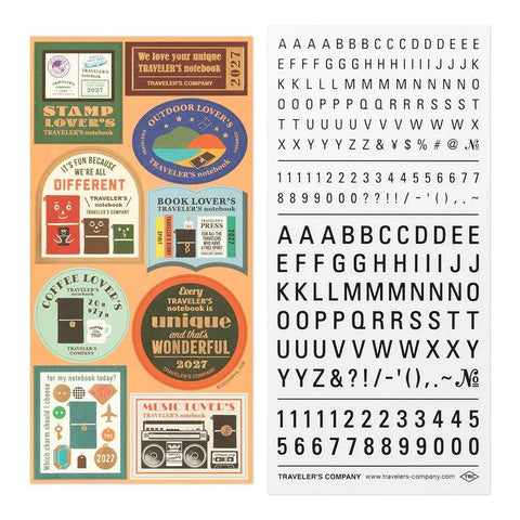 TRAVELER'S notebook 2027 Customized Sticker Set
