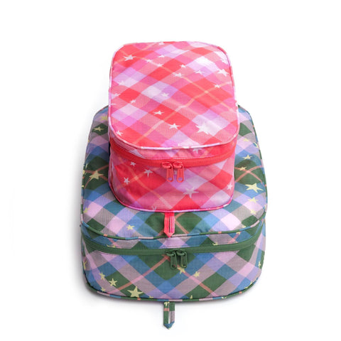 Packing Cube Set: Star Plaid