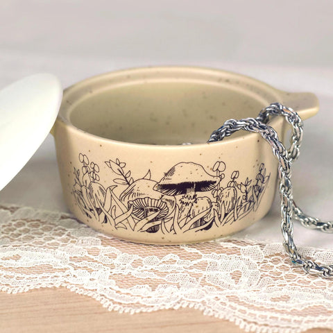 Forest Fancies Casserole Ceramic Trinket Box