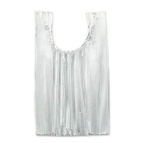 Pleated Baggu: Chrome Metallic