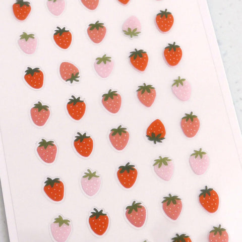 Deco 20 Strawberry Stickers