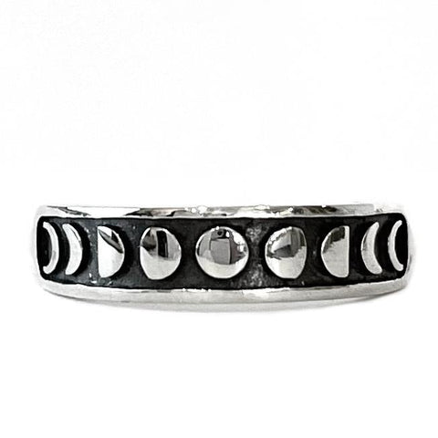 Silver Moon Rings Sterling Silver Moon Phases Ring – Zakka Joy