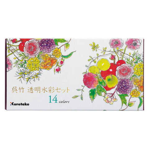 Transparent Mini Watercolor Set, 14 Colors