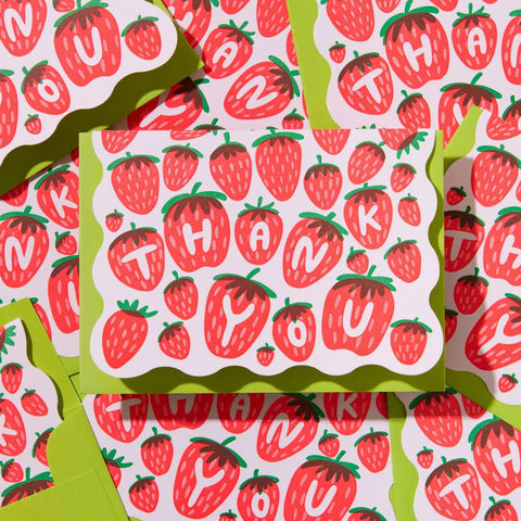 Strawberry Thank You Card Set