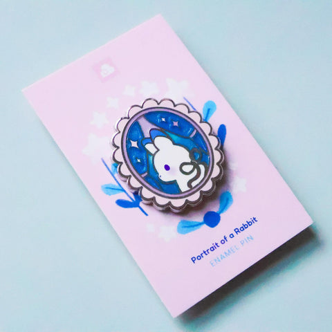 Portrait of a Rabbit Enamel Pin