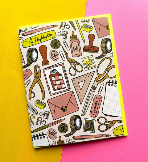 Stationery Patterned Card