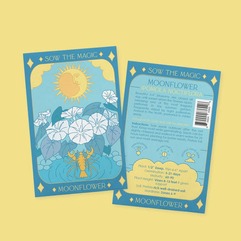 Moon Flower Tarot Seed Packet