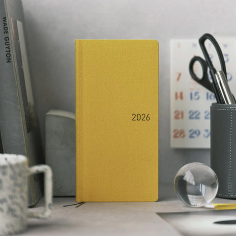 Full Moon Yellow Hobonichi Techo Weeks 2026 Planner