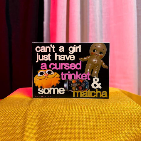 Cursed Trinket + Matcha Sticker