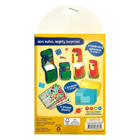 Dinos + Dragons Note Cards + Sticker Set