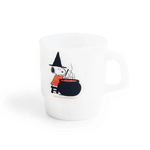 Snoopy Witch Milk Glass Mug
