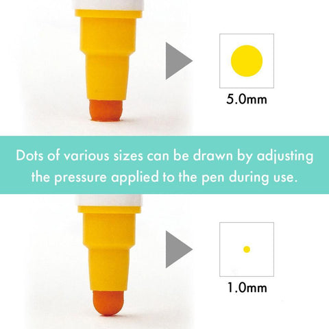 Zig Clean Color Dot Markers - Mild Colors, Set of 6