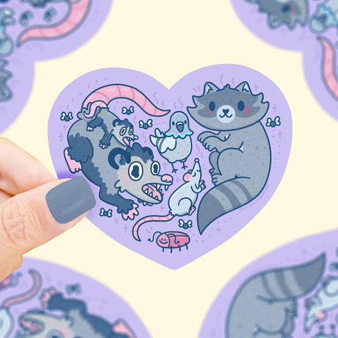 Stink Trash Animals Sticker
