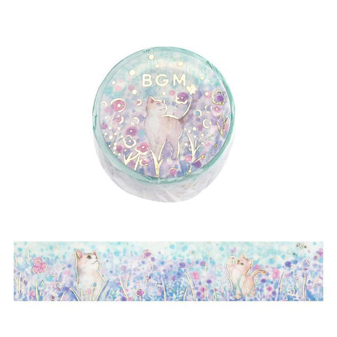 Flowers + Cats Washi Tape