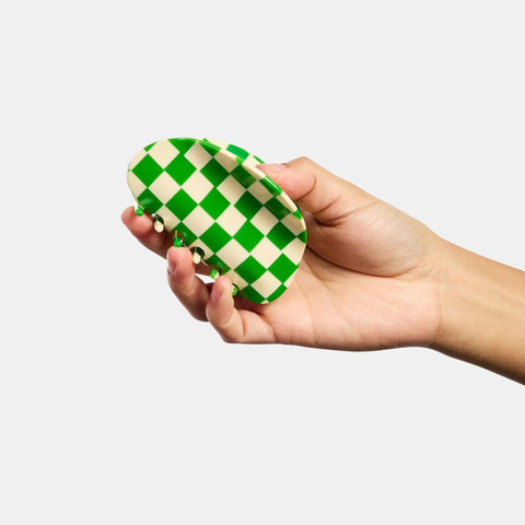 Checker Hair Claw in Green