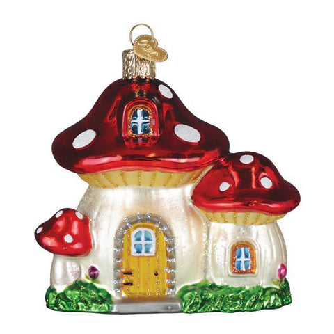 Mushroom House Ornament