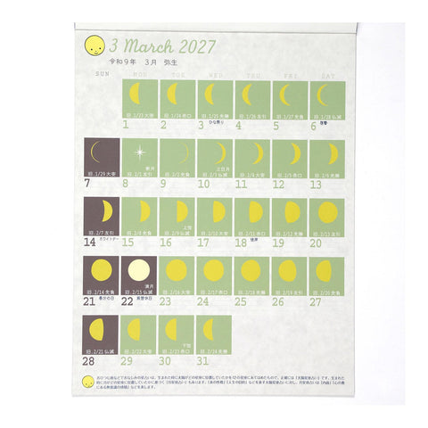 Moon Phase 2027 Wall Calendar