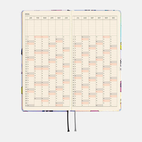 Candy Stripper: Random Dog & Cat (Aurora) Hobonichi Techo Weeks 2026 Planner