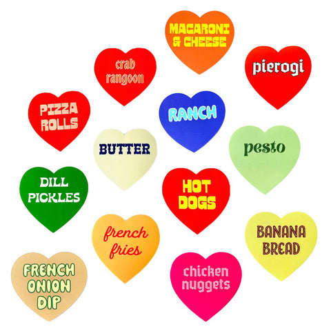 Food Heart Stickers