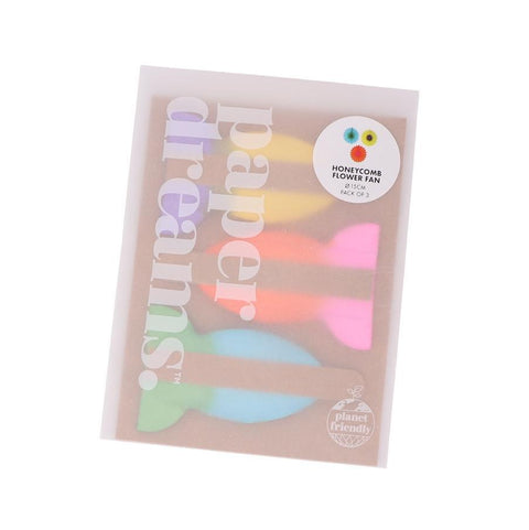 Bright Flower Fans, Set of 3