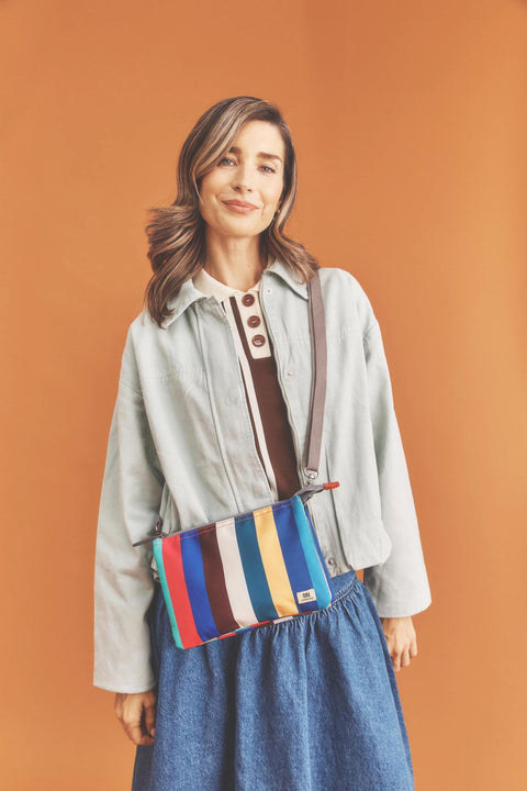 Carnaby Crossbody Bag, Wide Multi Stripe