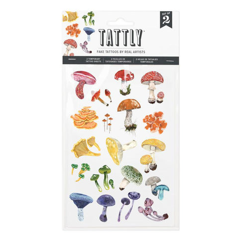 Colorful Mushrooms Tattoo Sheets