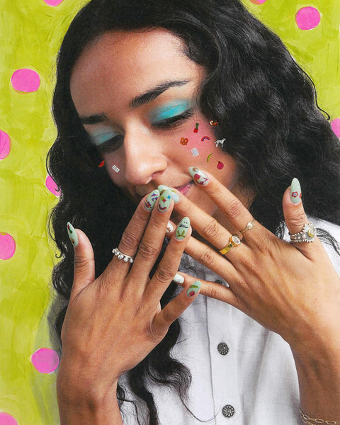 Dots + Stripes Nail Art Stickers