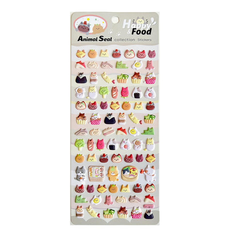 Cat Food Puffy Stickers