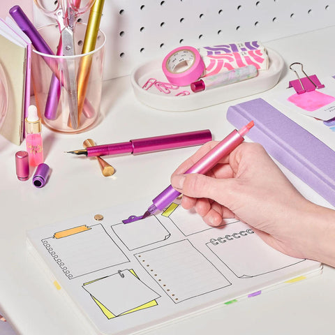 Ori Refillable Highlighter, Pink + Purple