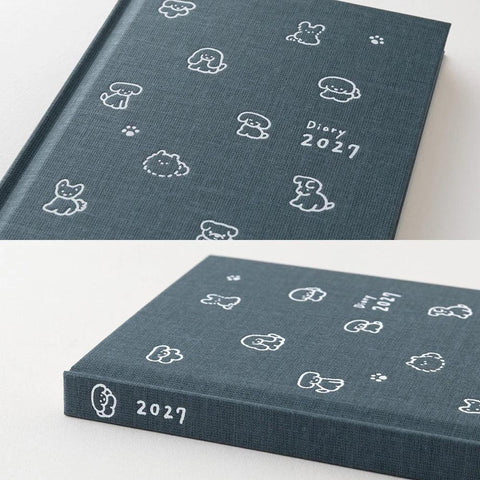 2027 B6 Book Style Dog Diary, Navy