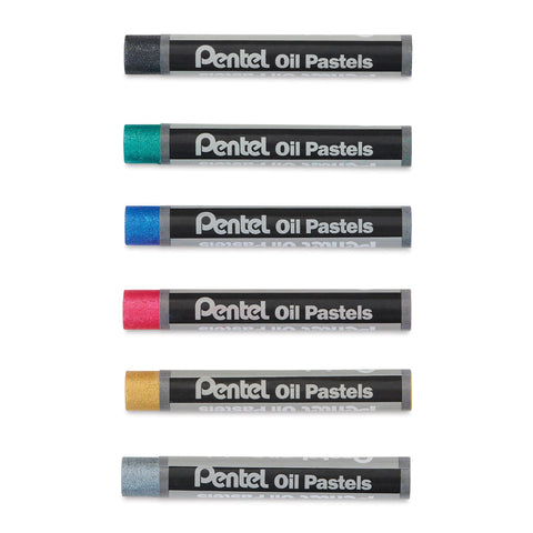 Pentel Arts Metallic Oil Pastels, Set of 6