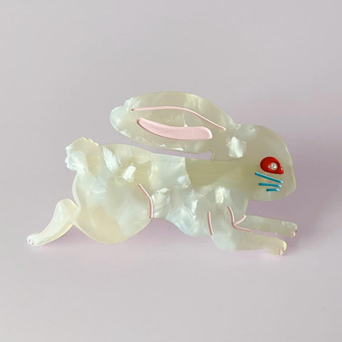 Lingonberry Candy Bunny Hair Barrettes