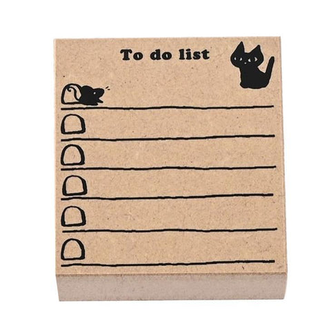 Cat + Mouse To-Do List Stamp
