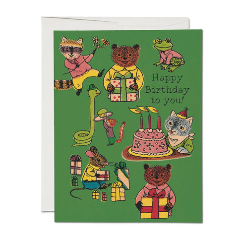 Critter Wishes Birthday Card