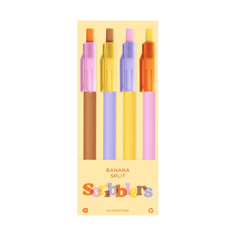 Scribblers Ballpoint Pens, Sets of 4