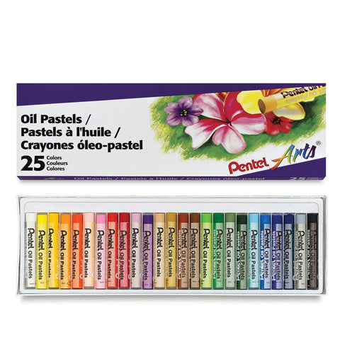 Pentel Arts Oil Pastels, Set of 25