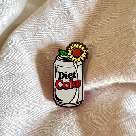 Diet Coke Sunflower Enamel Pin