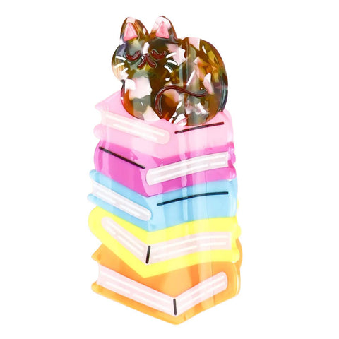 Book Stack Kitty Hair Claw
