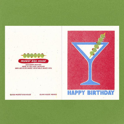 Happy Birthday Martini Card